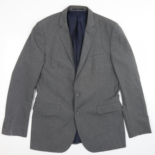 Debenhams Mens Grey  Polyester Jacket Blazer Size 42