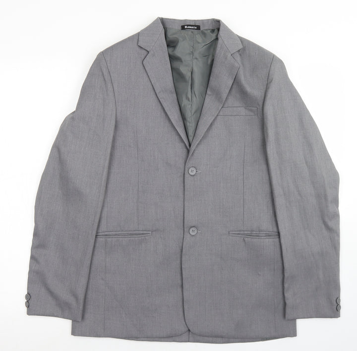 Romario Mens Grey Polyester Jacket Blazer Size 34