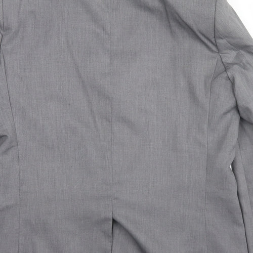Romario Mens Grey  Polyester Jacket Blazer Size 34