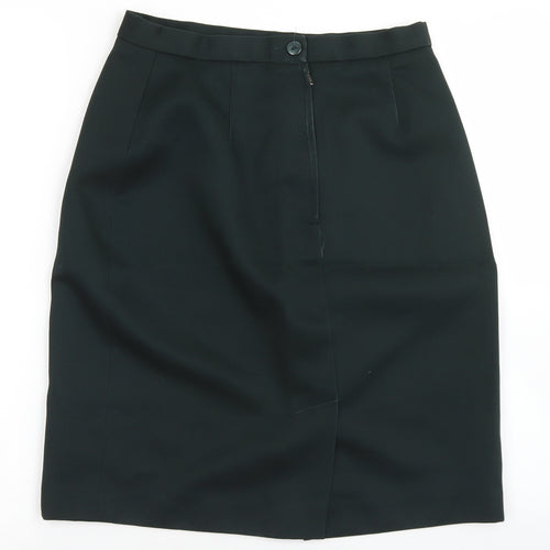 Wallace Womens Green  Polyester Straight & Pencil Skirt Size 28 in   Button