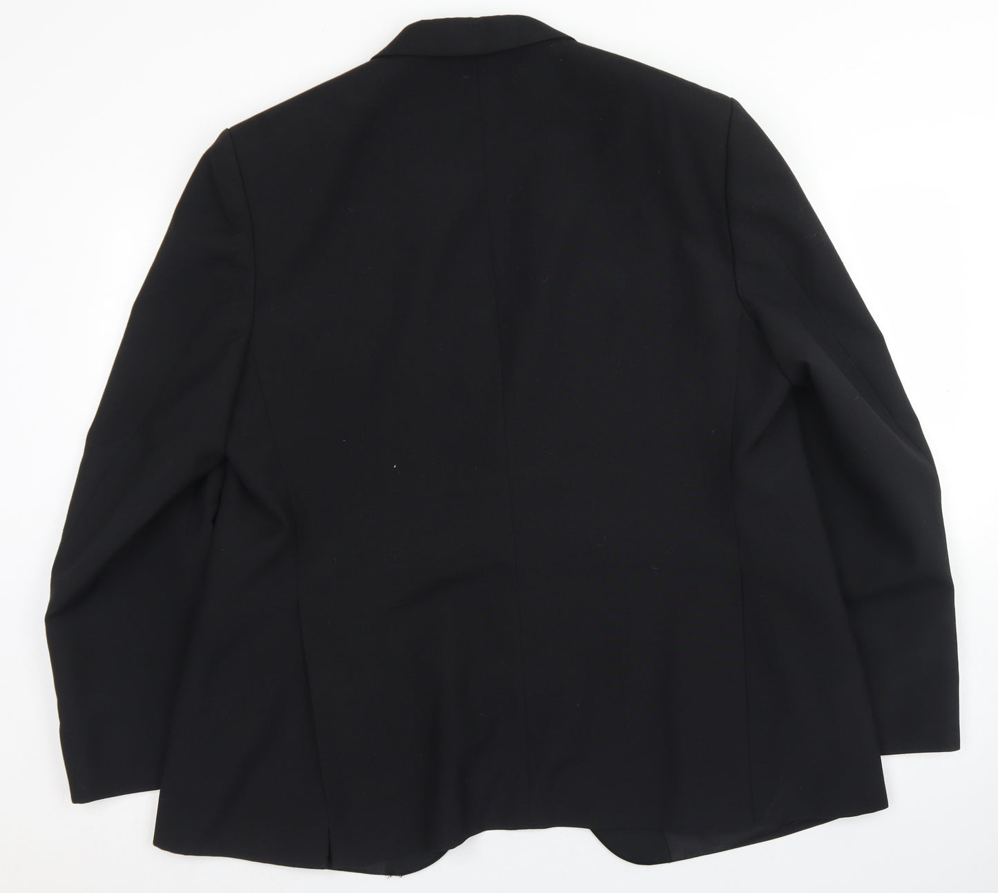 Benjamin Simon Mens Black  Polyester Jacket Blazer Size 46