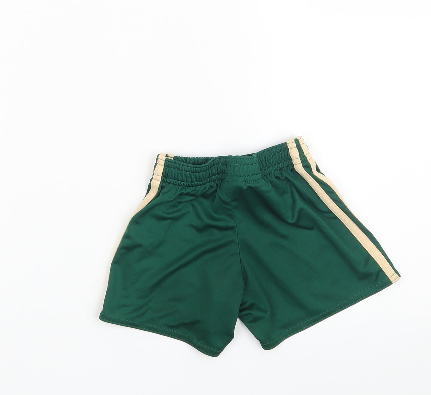 adidas Boys Green Striped 100% Polyester Cropped Leggings Size 18-24 Months   - Irish Football