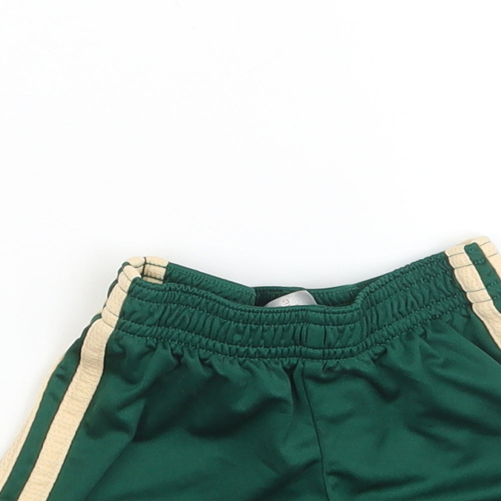 adidas Boys Green Striped 100% Polyester Cropped Leggings Size 18-24 Months   - Irish Football