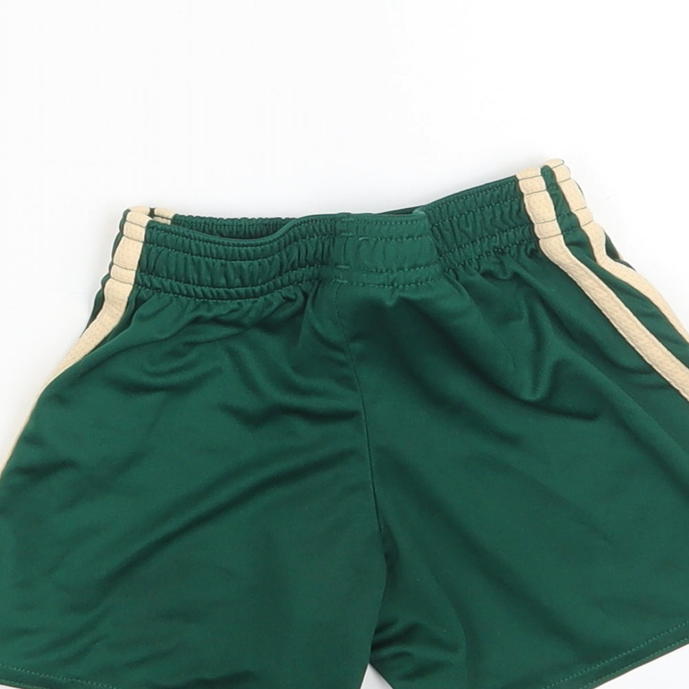 adidas Boys Green Striped 100% Polyester Cropped Leggings Size 18-24 Months   - Irish Football