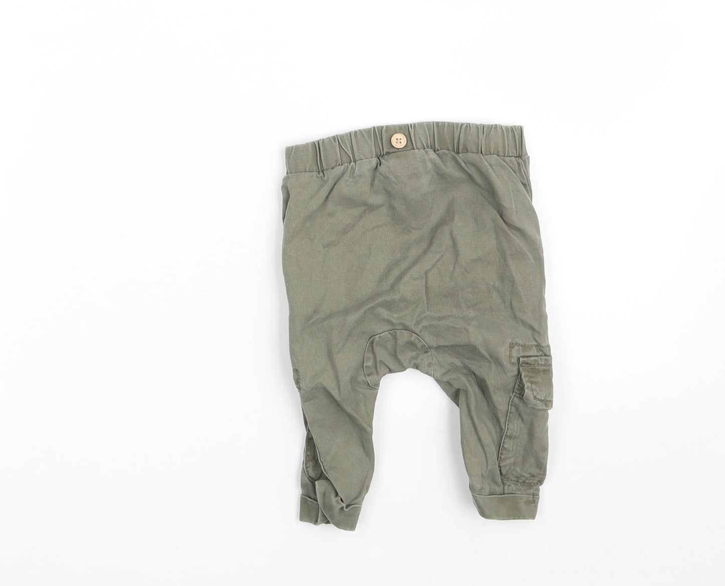 NEXT Baby Beige  Lyocell Cargo Trousers Size 3-6 Months
