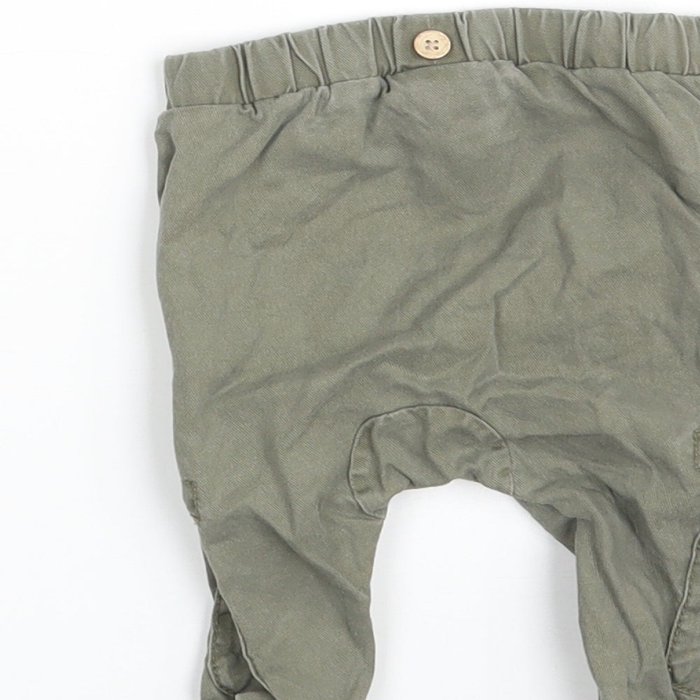 NEXT Baby Beige  Lyocell Cargo Trousers Size 3-6 Months