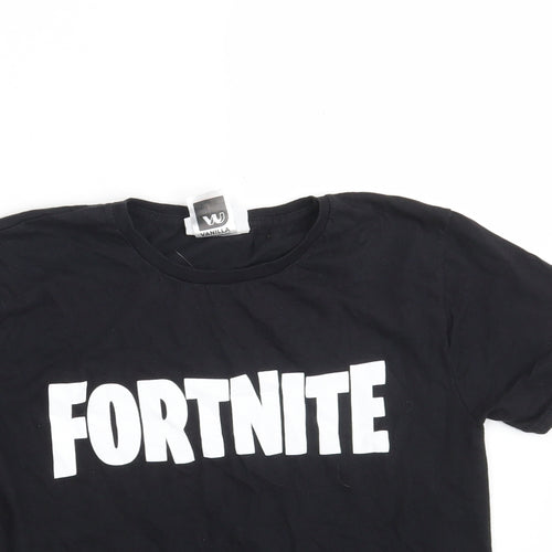 Fortnite Boys Black  100% Cotton Pullover T-Shirt Size M Crew Neck  - Fortnite