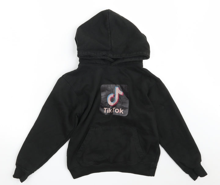 Uneek Boys Black  Cotton Pullover Hoodie Size 9-10 Years   - TikTok