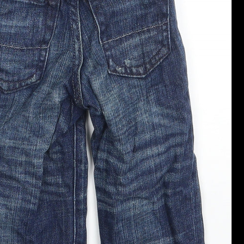 Gap Boys Blue  Cotton Cropped Jeans Size 6-9 Months  Zip
