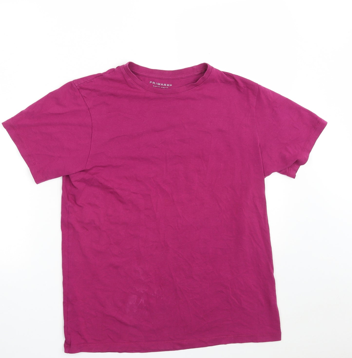 Primark Mens Purple  Cotton  T-Shirt Size M Crew Neck