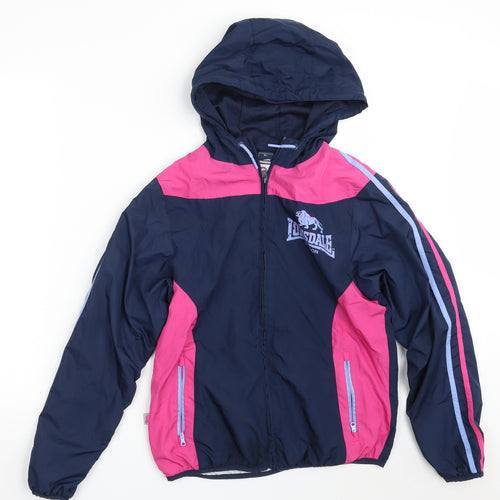 Lonsdale Womens Blue Striped  Jacket  Size 10  Zip