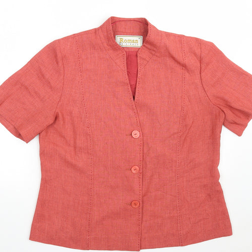 Roman Womens Orange   Jacket  Size 16  Button