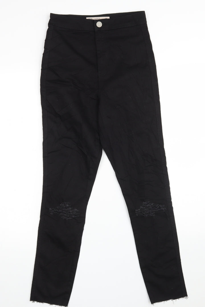 ASOS Womens Black  Cotton Jegging Jeans Size 26 in L28 in Slim Zip