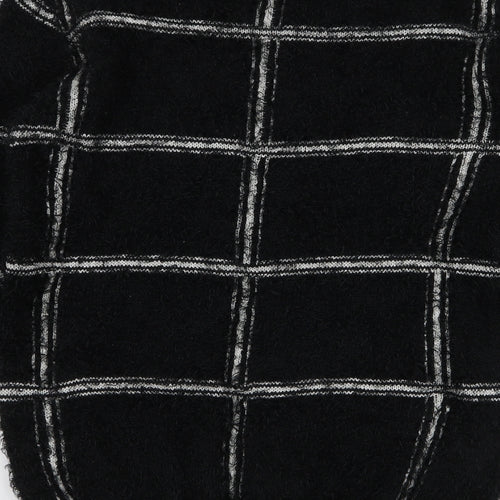 AKD-A-WEST Womens Black Round Neck Geometric Polyester Pullover Jumper Size 14
