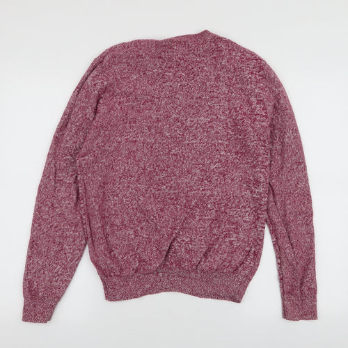 Burton Mens Red Round Neck  Cotton Pullover Jumper Size S