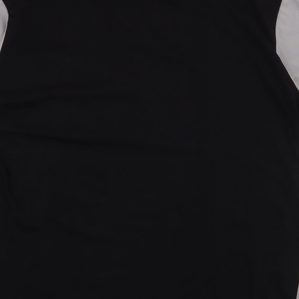 Tom Hagan Mens Black  Polyester  Polo Size L Collared Button