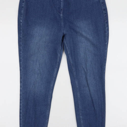 NEXT Womens Blue  Cotton Jegging Jeans Size 16 L24.5 in Slim