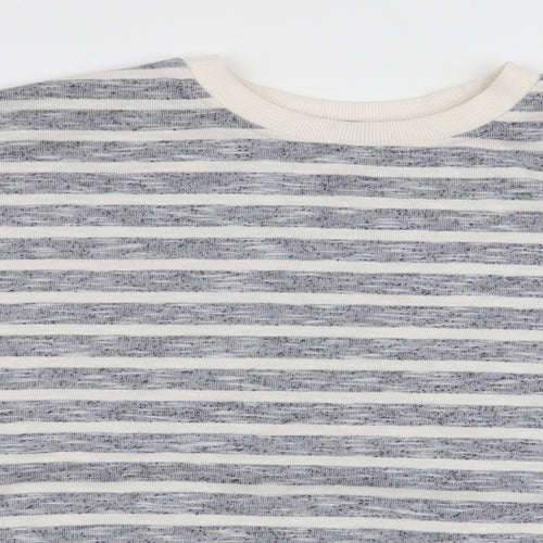 Primark Womens Blue Striped Polyester Pullover Sweatshirt Size M  Pullover
