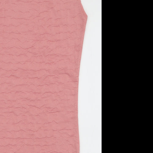 Preworn Womens Pink  Polyester Bodycon  Size S  Round Neck Pullover