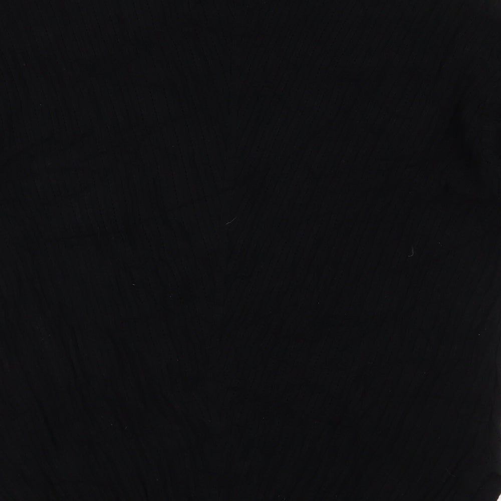 Marks and Spencer Womens Black V-Neck  Viscose Pullover Jumper Size S