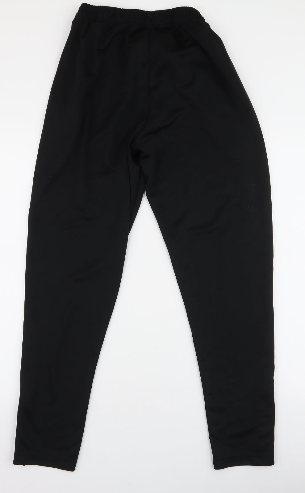 adidas Mens Black  Polyester Jogger Trousers Size M L28 in Slim Drawstring