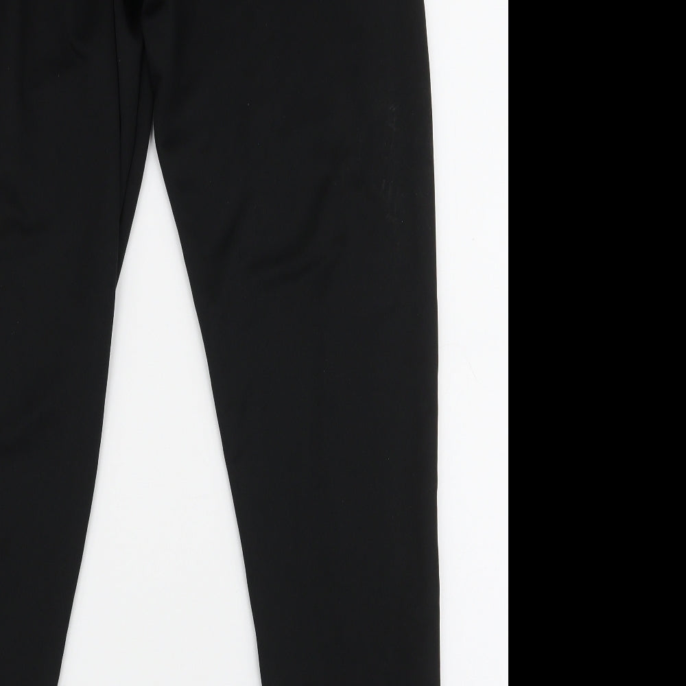 adidas Mens Black  Polyester Jogger Trousers Size M L28 in Slim Drawstring