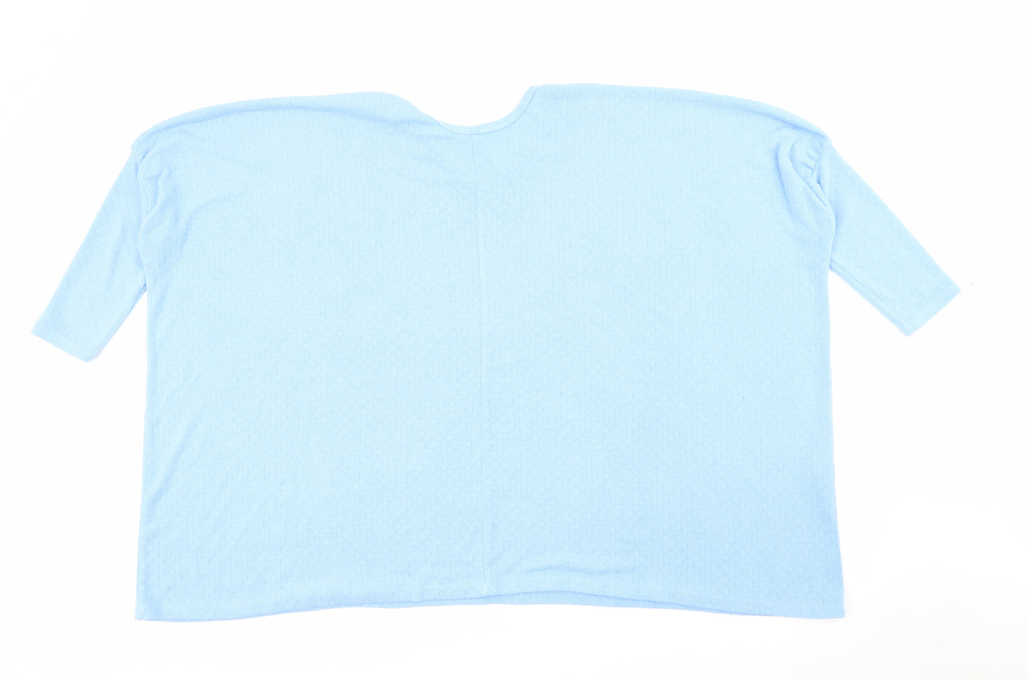 Mystyle Womens Blue Crew Neck  Viscose Pullover Jumper Size 10