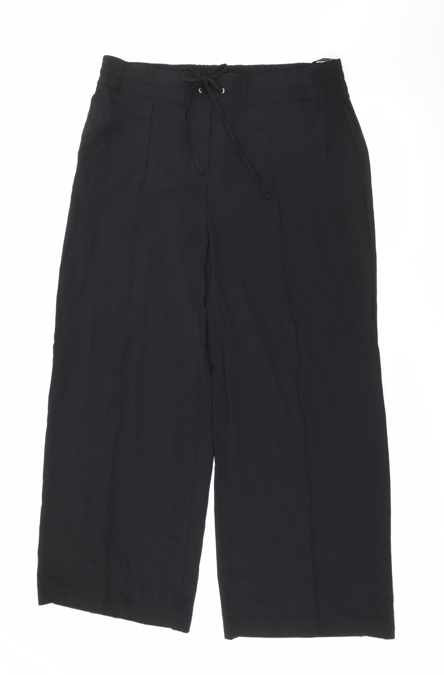Marks and Spencer Womens Black  Polyester Bloomer Trousers Size 18 L29 in Regular