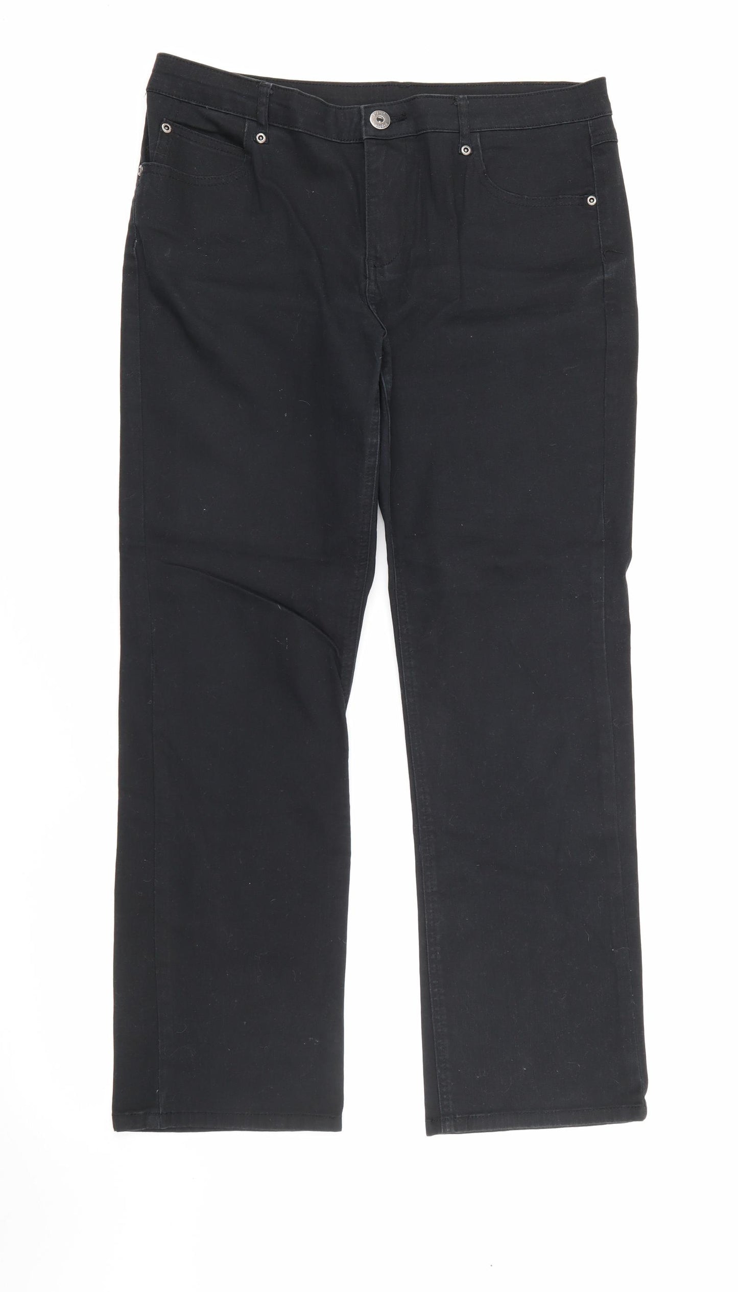 Matalan Womens Black  Cotton Skinny Jeans Size 12 L27 in Regular Button