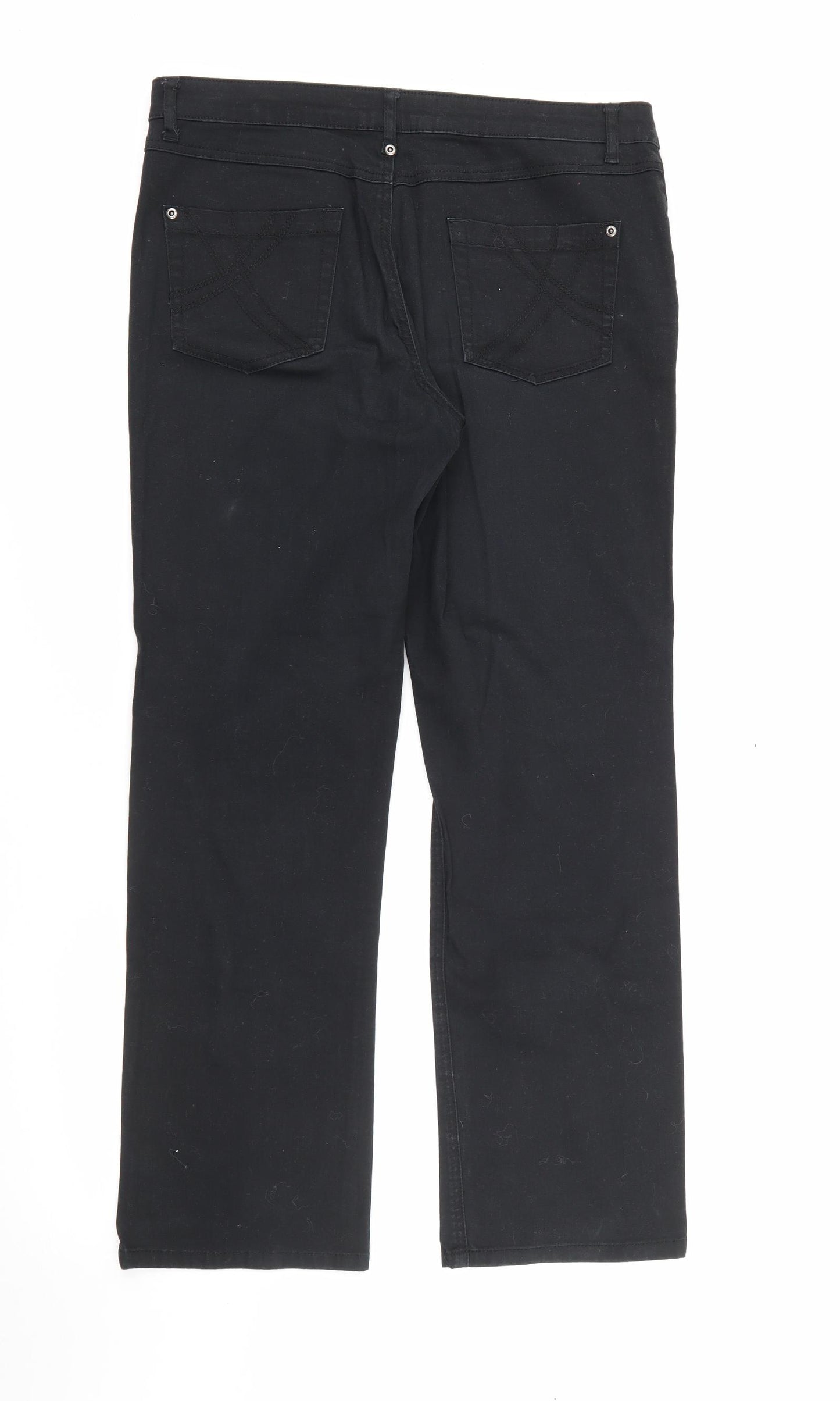 Matalan Womens Black  Cotton Skinny Jeans Size 12 L27 in Regular Button