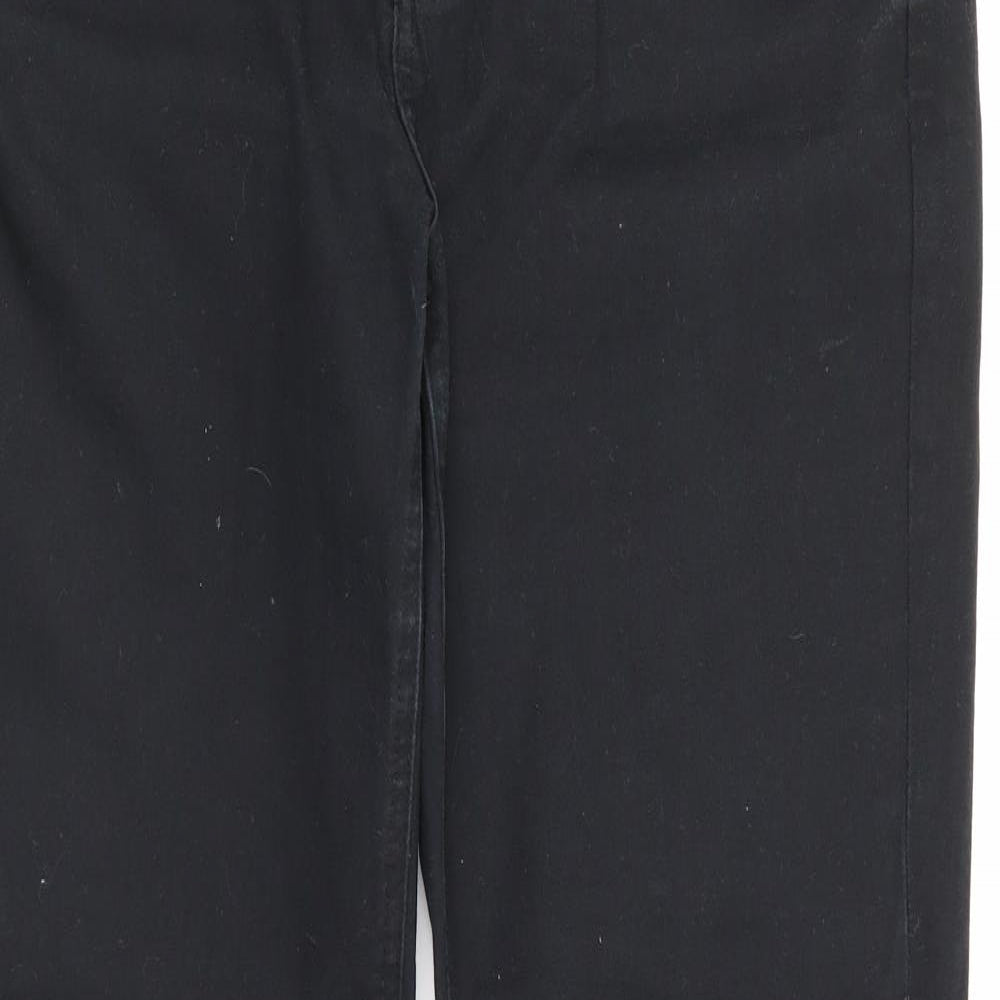Matalan Womens Black  Cotton Skinny Jeans Size 12 L27 in Regular Button
