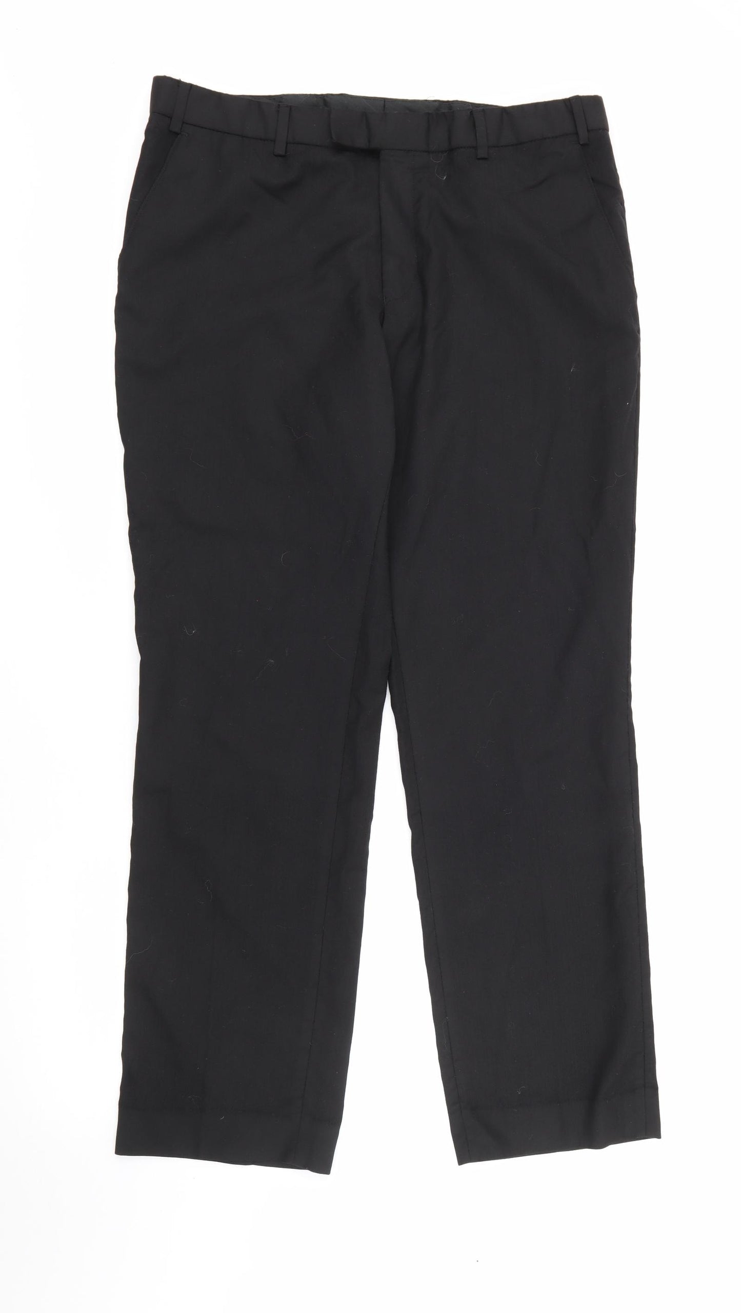Preworn Womens Black  Wool Trousers  Size 36 L29 in Regular Zip
