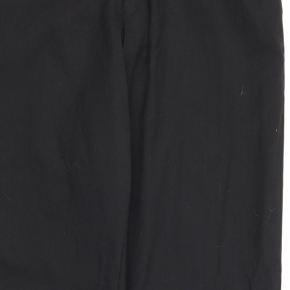 Preworn Womens Black  Wool Trousers  Size 36 L29 in Regular Zip