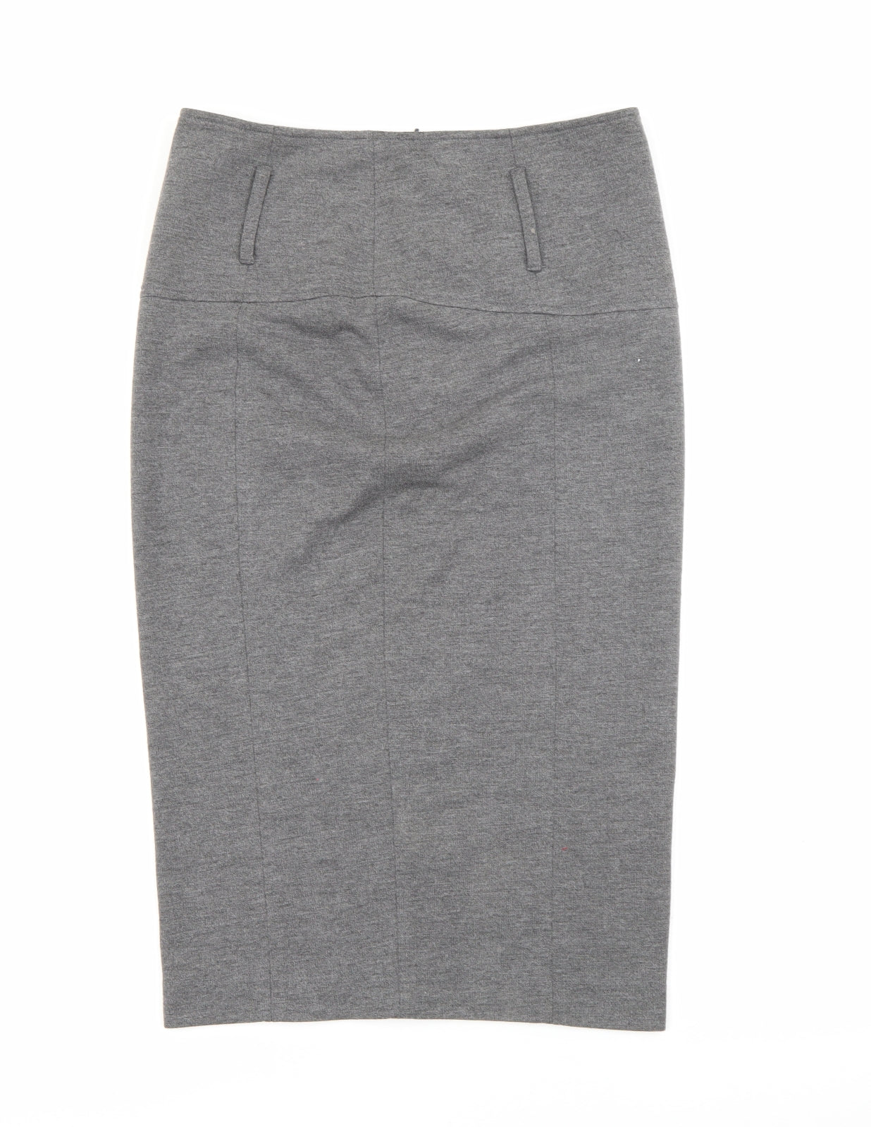 River Island Womens Grey  Polyester Straight & Pencil Skirt Size 12   Zip