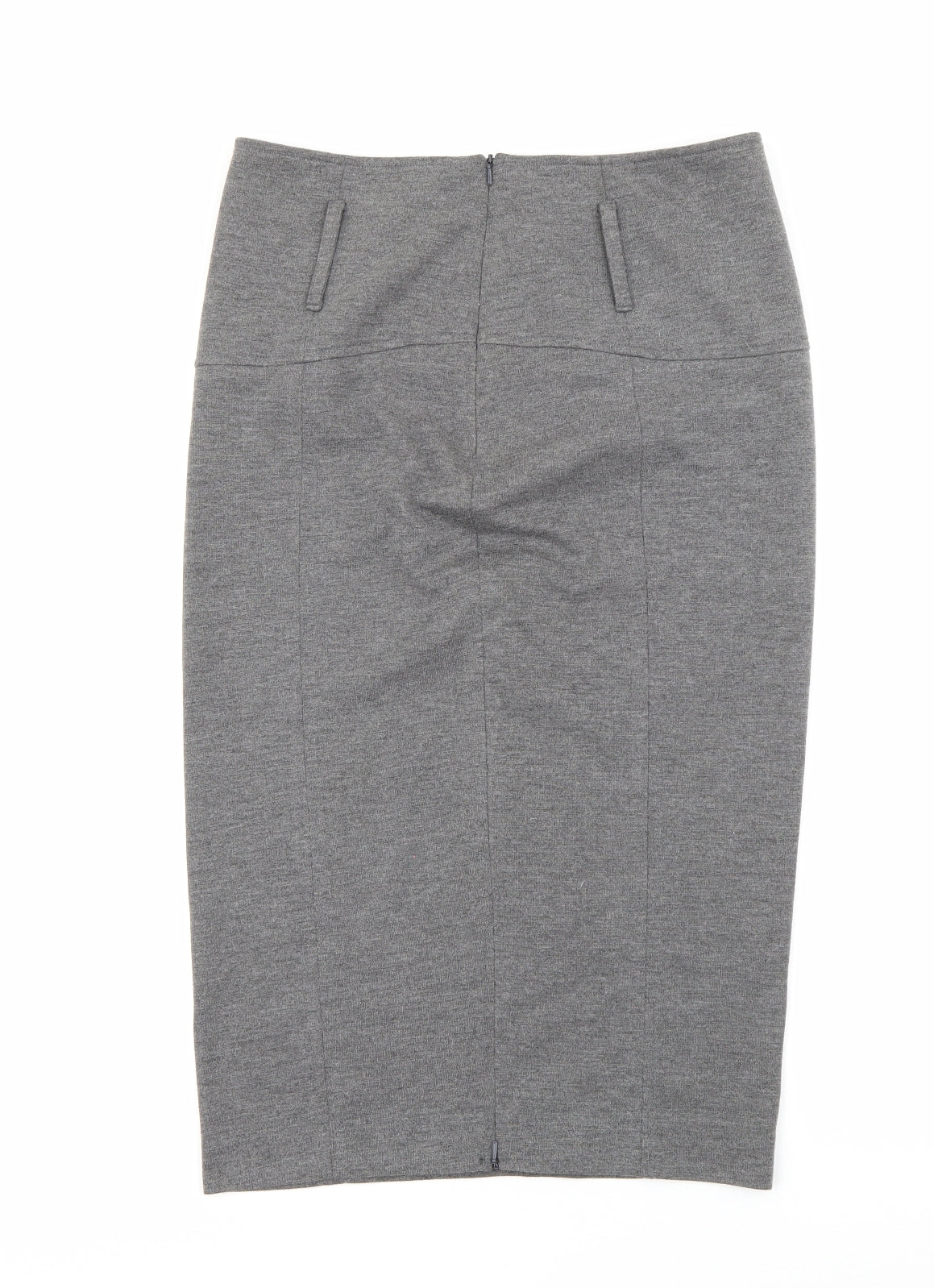 River Island Womens Grey  Polyester Straight & Pencil Skirt Size 12   Zip