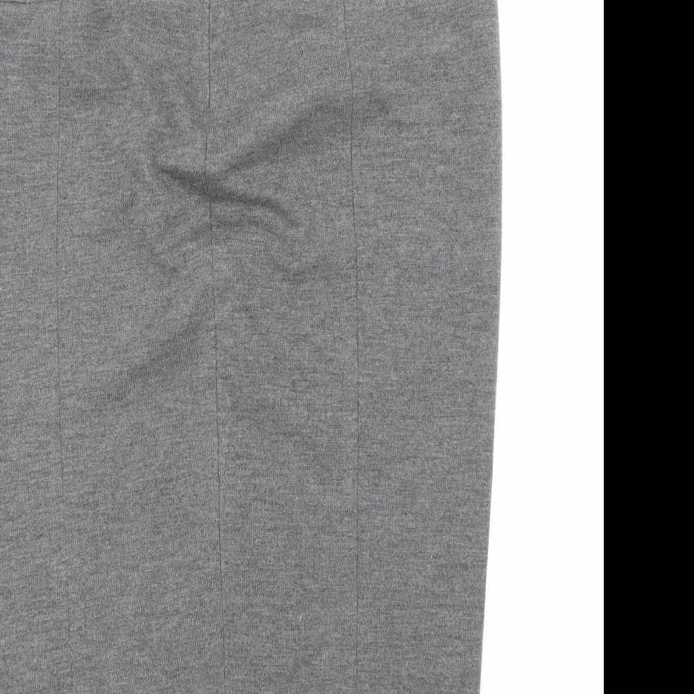 River Island Womens Grey  Polyester Straight & Pencil Skirt Size 12   Zip