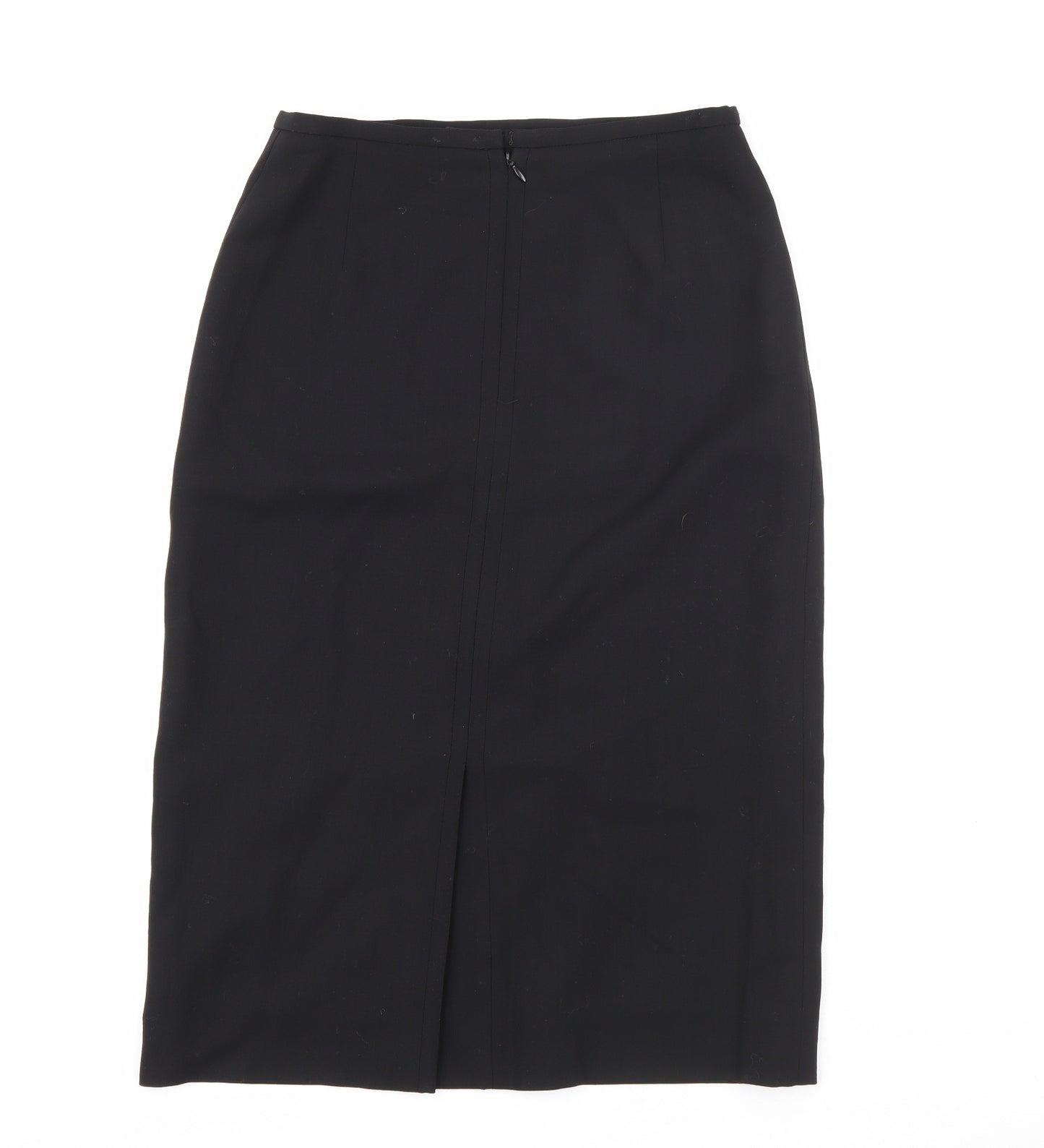 Jaeger Womens Black  Wool Straight & Pencil Skirt Size 8   Zip