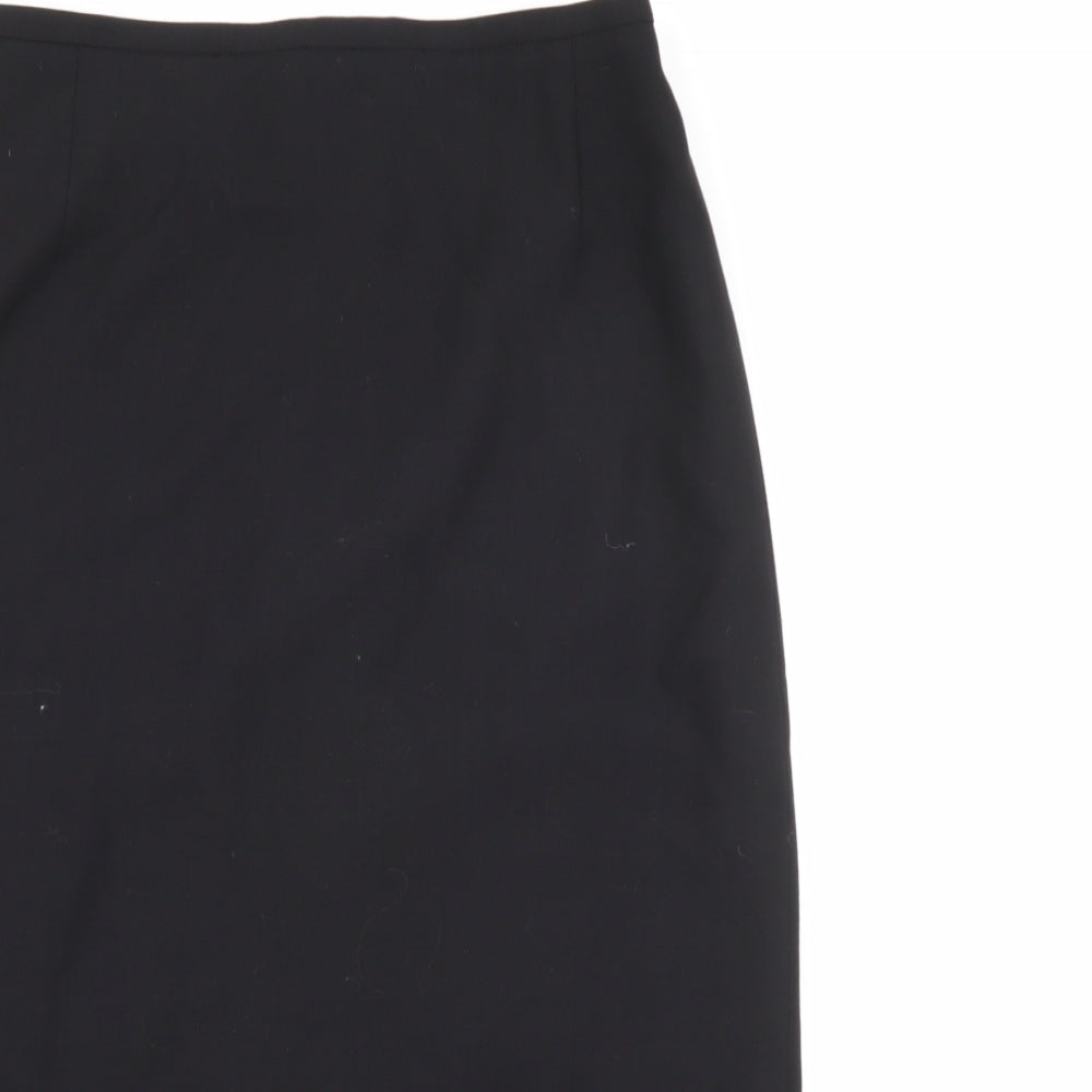 Jaeger Womens Black  Wool Straight & Pencil Skirt Size 8   Zip