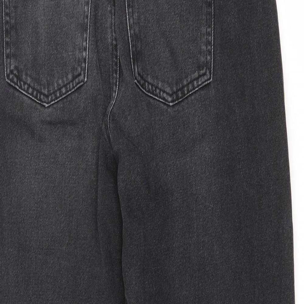 Noisy may Womens Black  Cotton Mom Jeans Size 30 in L25 in Regular Button