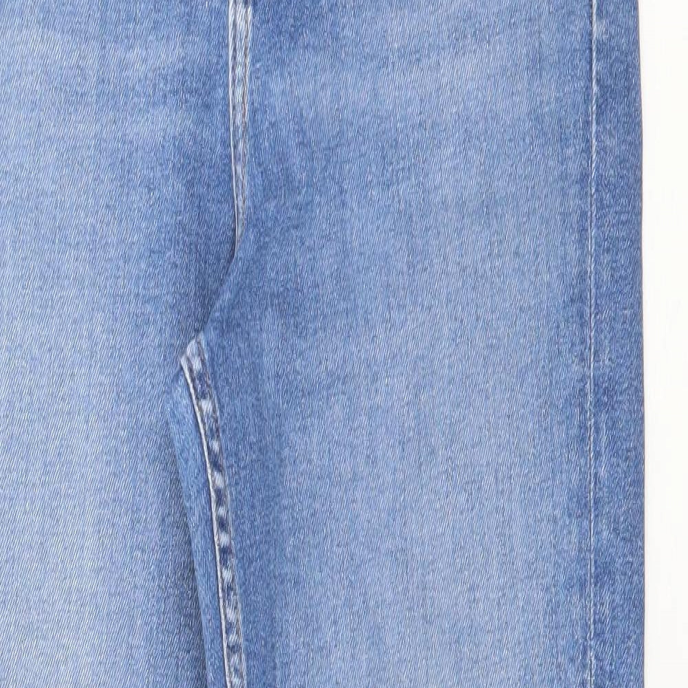 Fat Face Womens Blue  Cotton Skinny Jeans Size 10 L29 in Regular Button
