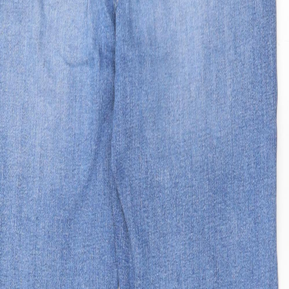 Fat Face Womens Blue  Cotton Skinny Jeans Size 10 L29 in Regular Button