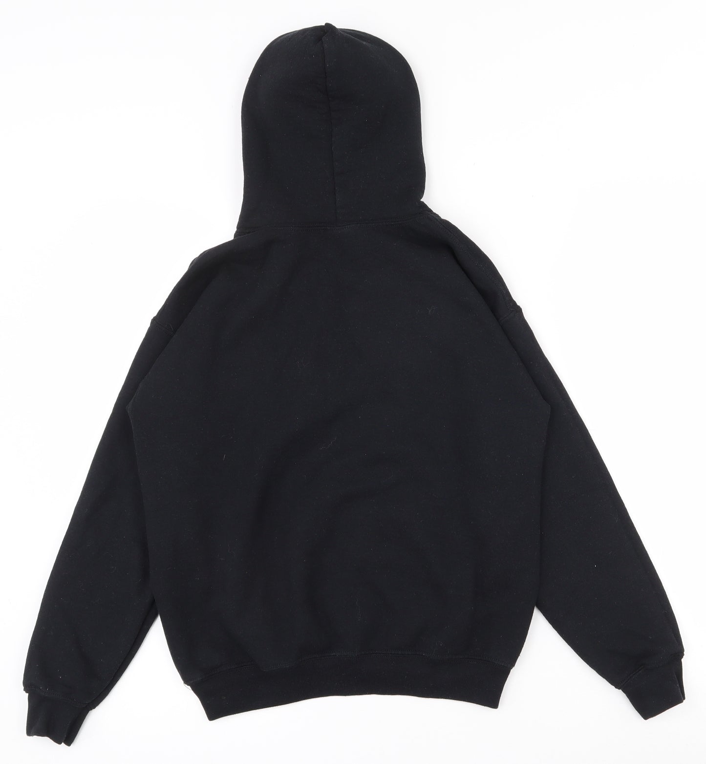 Gildan Boys Black  Cotton Pullover Hoodie Size L  Pullover