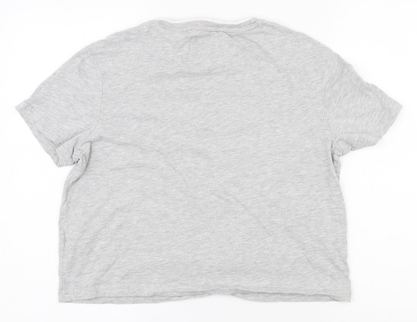 Jack Wills Womens Grey  Cotton Basic T-Shirt Size 8 Round Neck