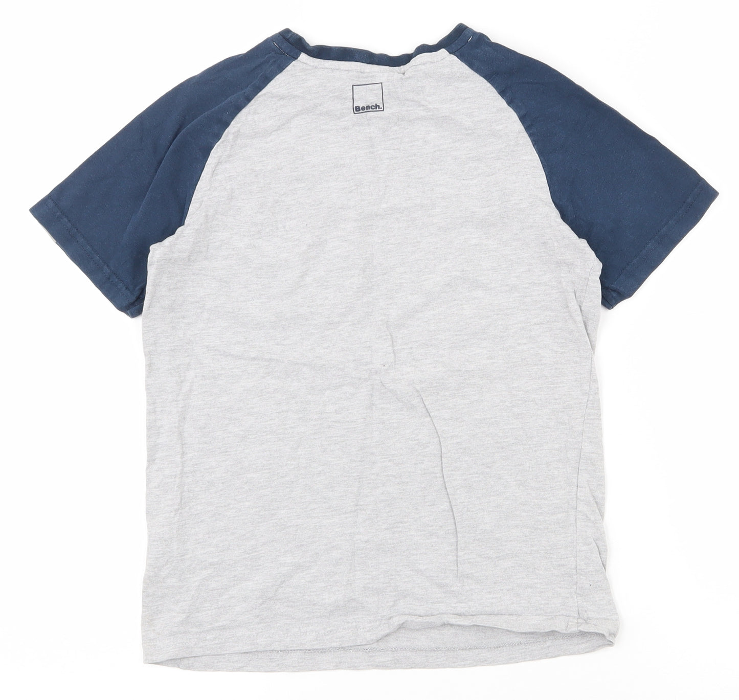 Bench Boys Grey  Cotton Pullover T-Shirt Size 7-8 Years Crew Neck Pullover