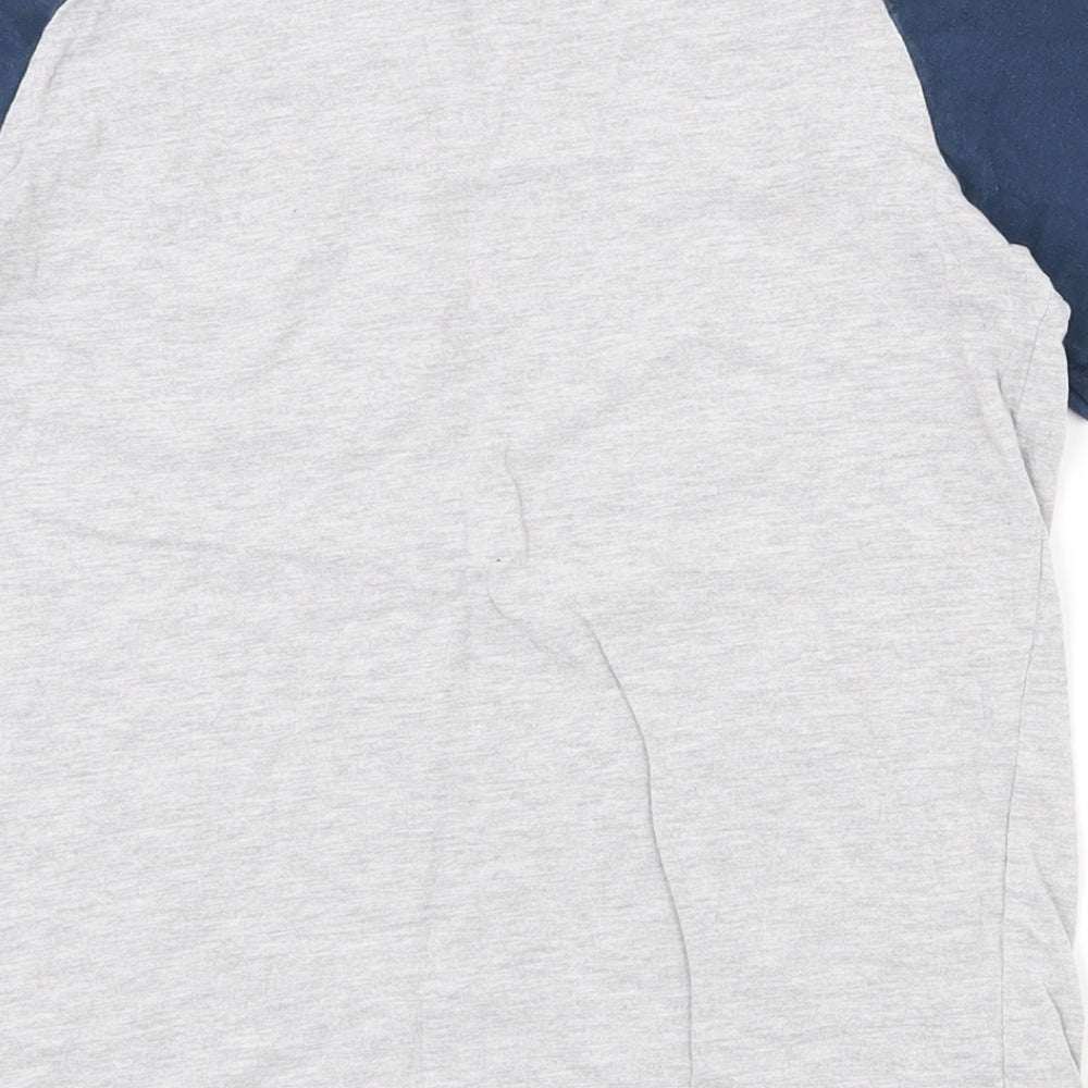 Bench Boys Grey  Cotton Pullover T-Shirt Size 7-8 Years Crew Neck Pullover