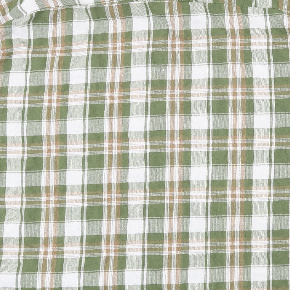 Boohoo Womens Multicoloured Plaid 100% Cotton Basic Button-Up Size 16 Collared