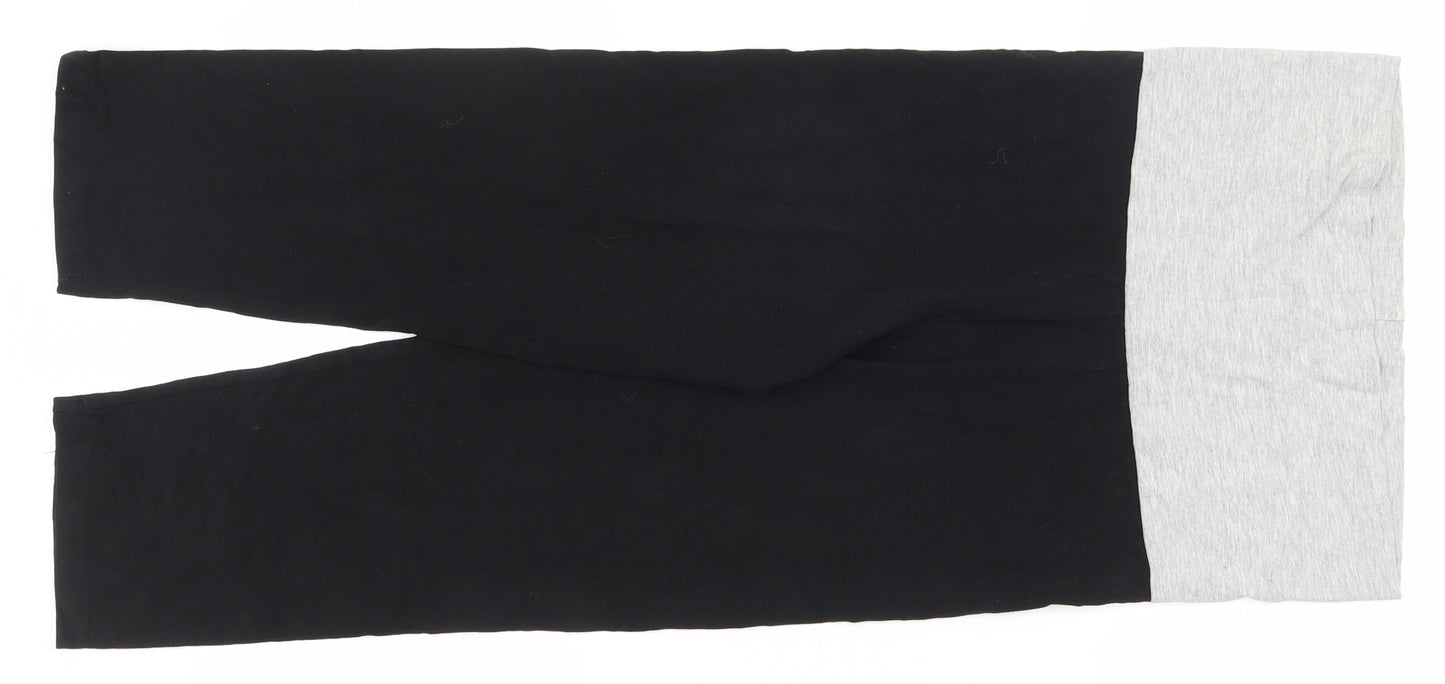 Atmosphere Womens Black  Cotton Cropped Leggings Size 12 L19 in Regular Pullover