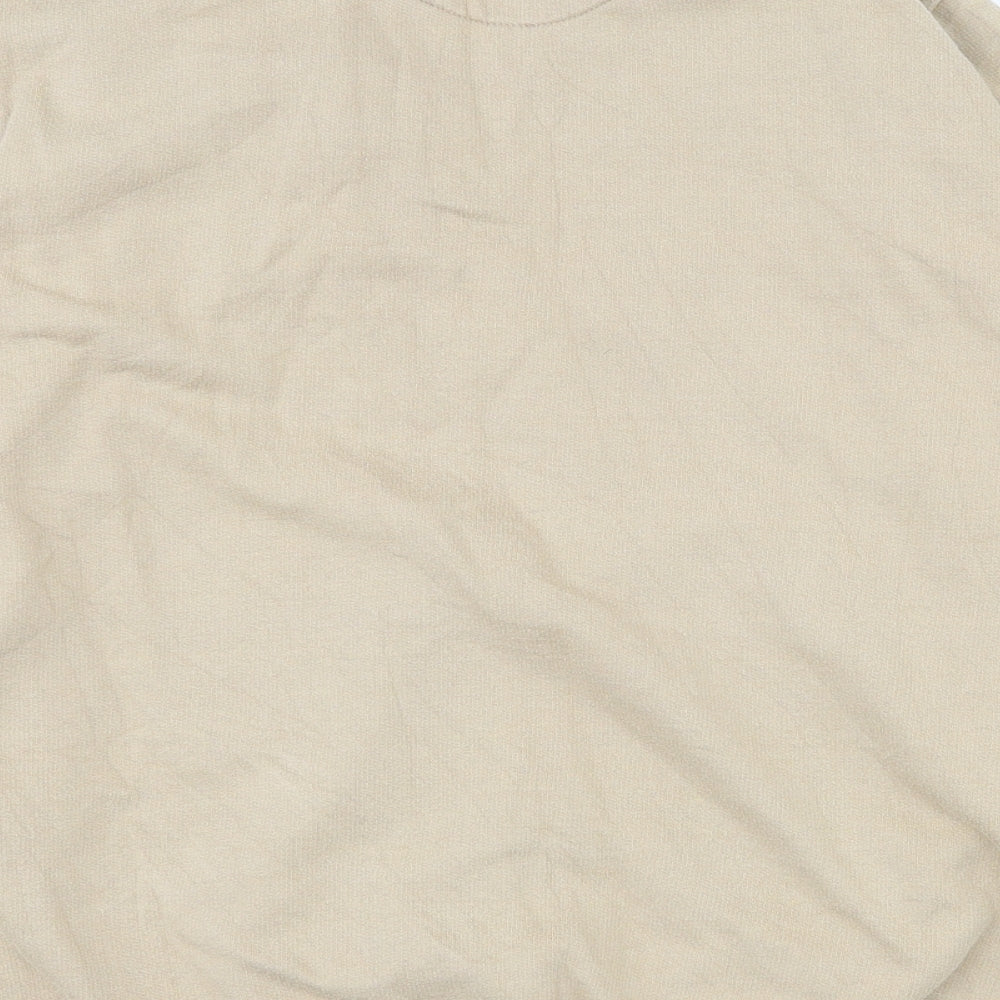EWM Mens Beige  Cotton Pullover Sweatshirt Size S