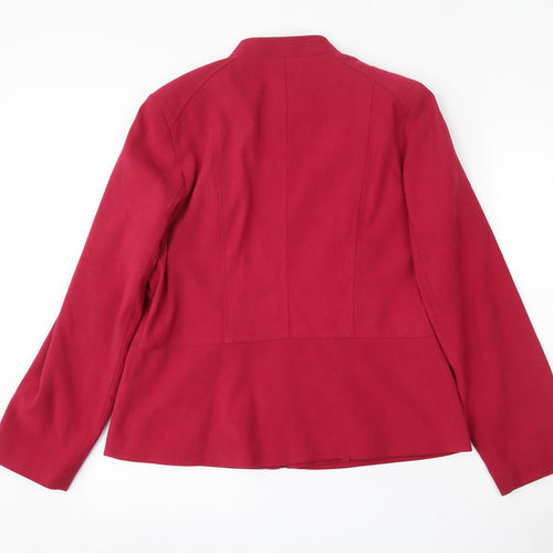 EWM Womens Pink   Jacket Blazer Size 14  Zip