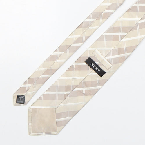 NEXT Mens Multicoloured Plaids & Checks Silk Pointed Tie One Size